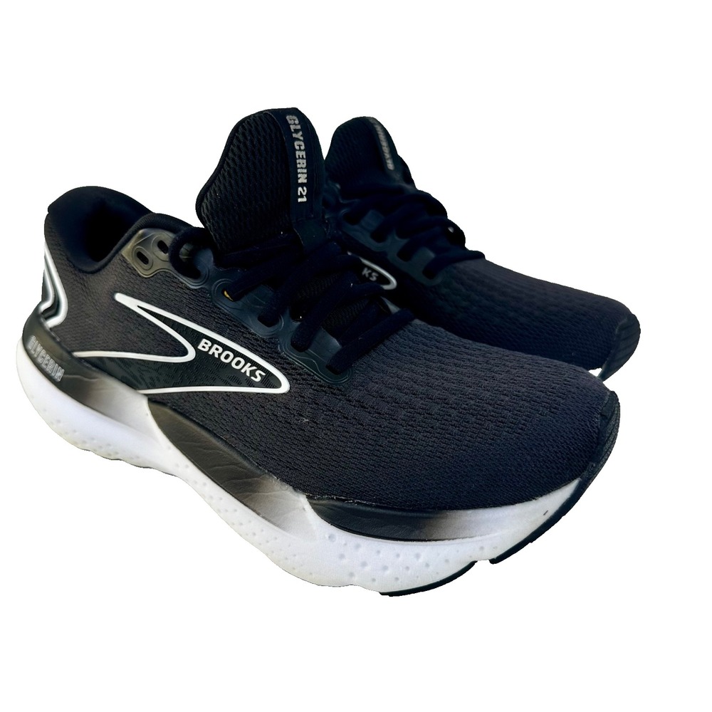Brooks Womens Glycerin 21 Size 8  Black Running Shoes Sneakers 1204081D090